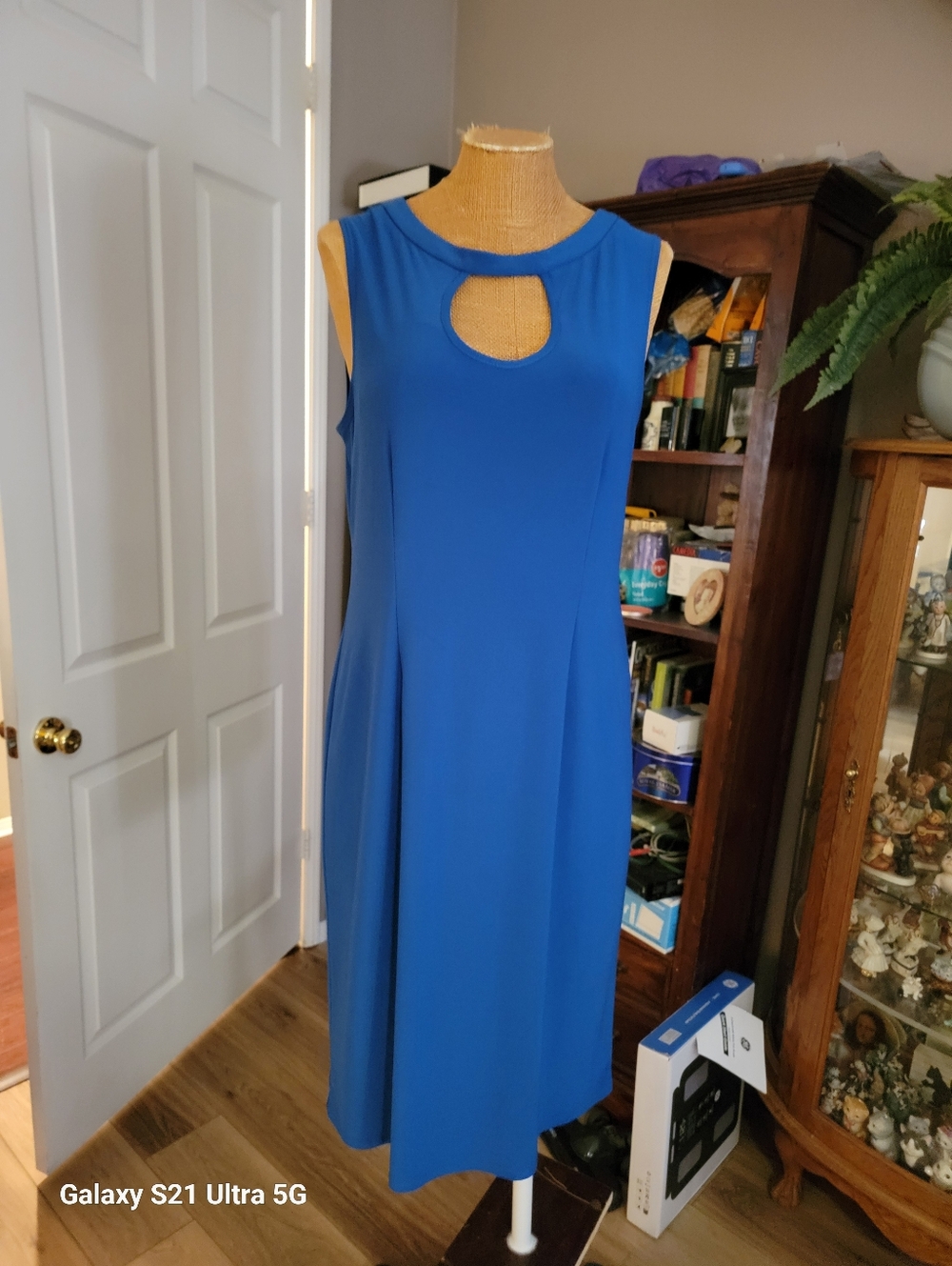 Antthony Royal Blue Sleeveless Maxi Dress